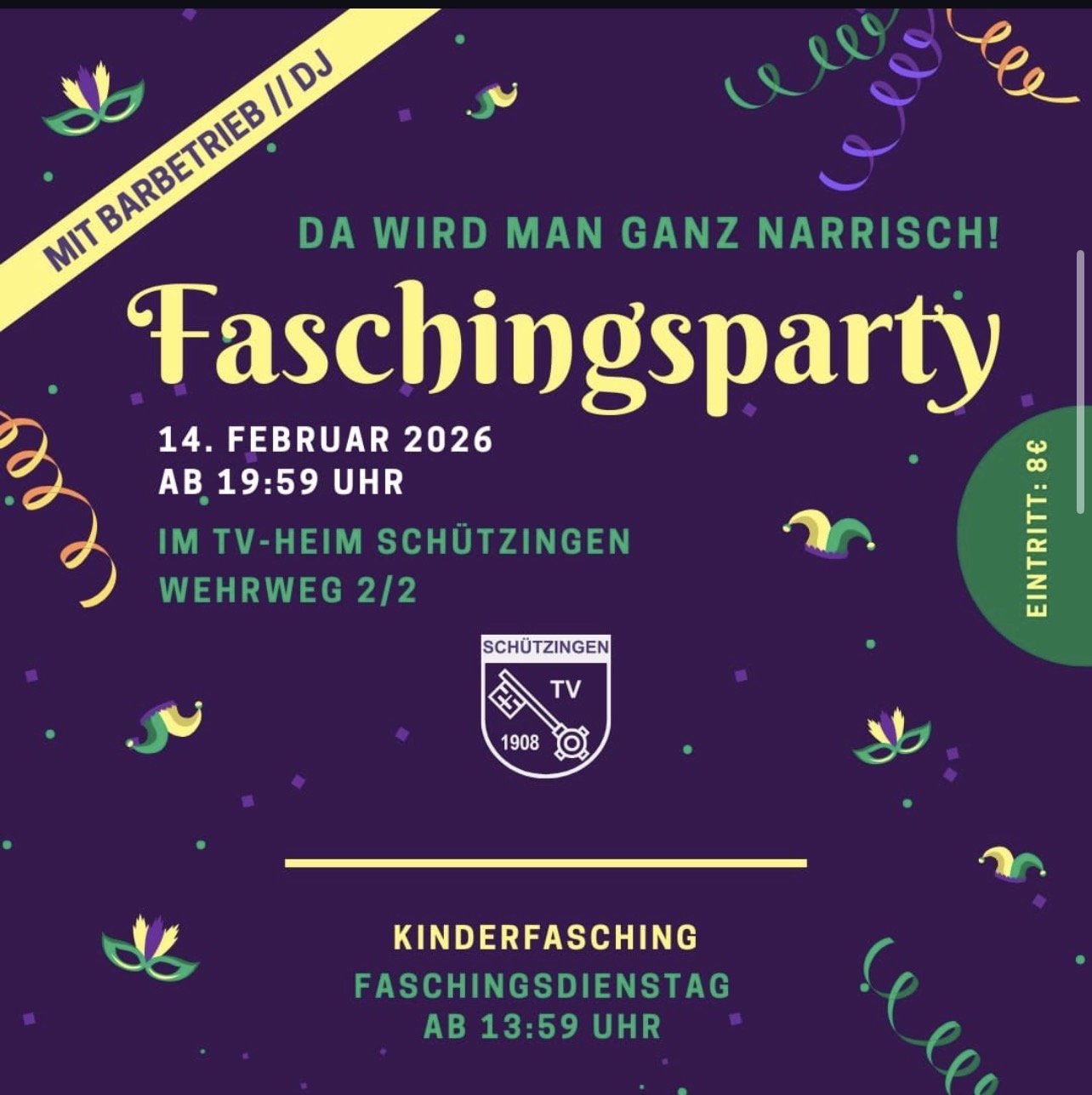 Faschingsparty 2026: Da wird man ganz narrisch!