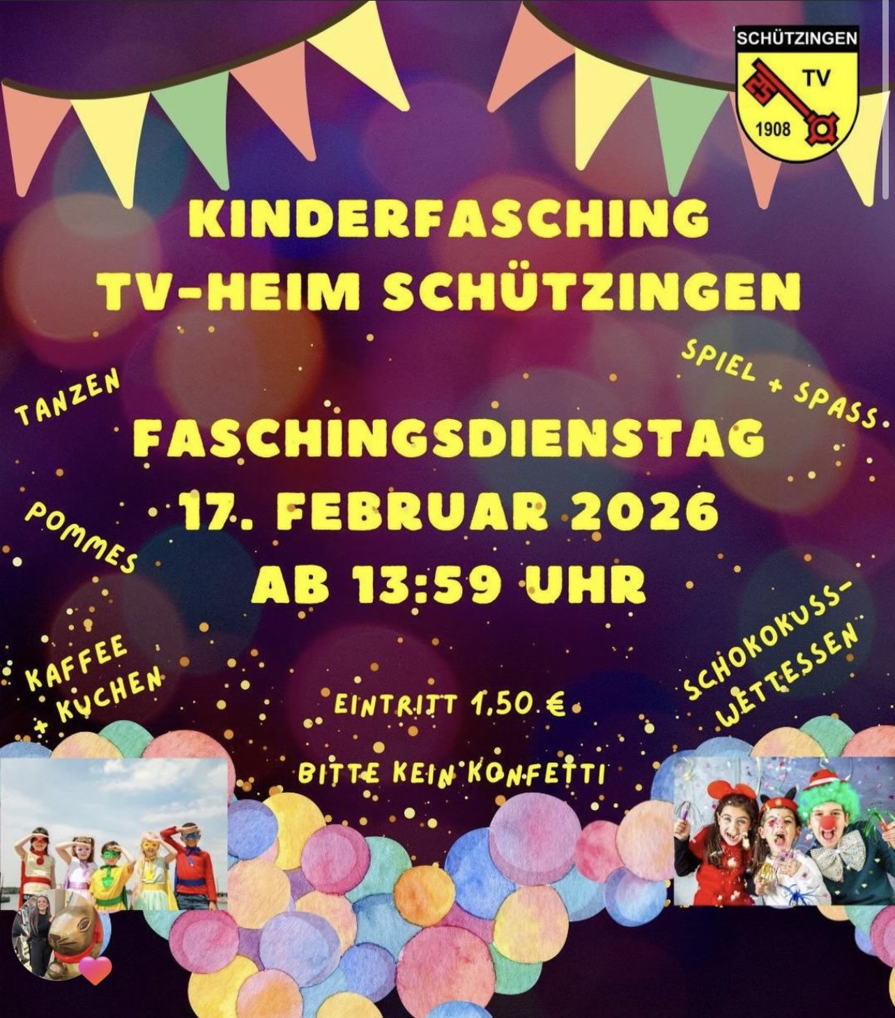 Kinderfasching: Spiel, Spaß & Schokokuss-Wettessen